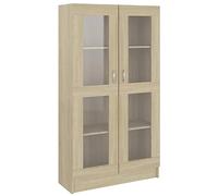 vidaXL Armoire à vitrine Chêne sonoma 82,5x30,5x150 cm Bois ingénierie 802762