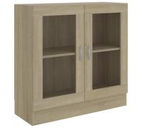 Armoire À Vitrine Chêne Sonoma 82,5x30,5x80 Cm Aggloméré - Vidaxl Marron