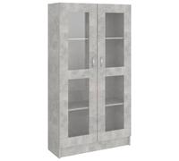 Armoire À Vitrine Gris Béton 82,5x30,5x150 Cm Aggloméré - Vidaxl Gris
