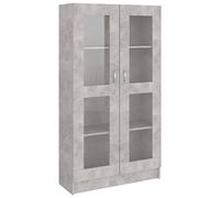 Armoire à vitrine Gris béton 82,5x30,5x150 cm Aggloméré - VidaXL