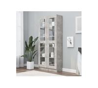 vidaXL Armoire vitrine Grigio Cemento - 1 tiroir, 1 porte - 82,5x30,5x185,5 cm
