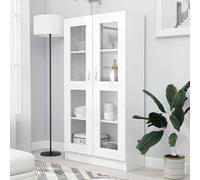 Armoire à vitrine - vidaXL - 802768 - Bois d'ingénierie - 2 portes - Blanc