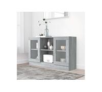 Armoire à vitrine Sonoma gris 120x30,5x70 cm Bois d'ingénierie815628