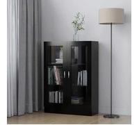 Armoire à vitrine - VidaXL - 802751 - Noir - Bois d'ingénierie - 3 étagères - 82,5x30,5x115 cm