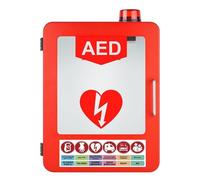 Armoire AED à Alarme Visuelle & Configuration Personnalisable - Installation Murale pour Défibrillateur et Matériel de Premiers Secours dans Écoles et Espaces Publics