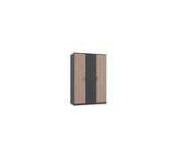 Armoire AGIA Décor et chene 3 portes battantes 2 tiroirs L135 H199 P58 cm
