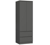 Armoire AKORD S60 Gris Graphite 60 cm 2 portes 2 tiroirs façade Gris Graphite 1 étagère 60x51x180 cm
