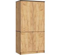 AKORD Ensemble d'armoire S90 90 cm | Penderie avec 4 portes | Extension de garde-robe | Extension pour une armoire | L 90 x H 180 x P 51 cm | Poids 66,6 kg | Chêne artisanal