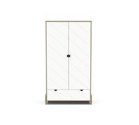 Armoire - Albizia - Blanc - 2 portes - 1 tiroir - 188x50x93cm