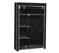 Armoire Alightup de Rangement Dressing Penderie Tissu Garde Robe Portable pour Chambre D'adulte Noir 5 Couches 12 Cube