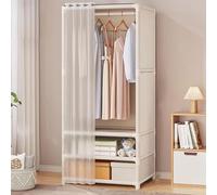 Armoire amovible avec tiroir indépendant, facile à assembler des vêtements, design polyvalent à une rangée, plusieurs couleurs disponibles (blanc)