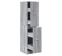 Armoire apothicaire sonoma gris 30x41x144,5cm bois d'ingénierie -BK855174 (PLA)