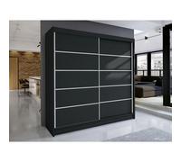 Armoire - Armoire Atlanta 153 217056 - Noir - 180x215x58cm