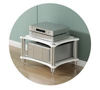 Armoire audio haute fidélité pour 1/2/3/4 couches - Rack robuste pour équipement stéréo, consoles de jeu et appareils de streaming avec pieds absorbant les chocs - Stockage de composants AV haut de