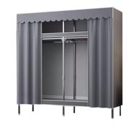 Armoire autoportante pour chambre à coucher et salon - Porte-vêtements solide avec solution de rangement simple en tissu