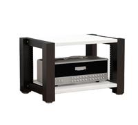 Armoire AV Moderne Support de Stockage Composants Stéréo Divertissement, Meuble HiFi en Bois et Acier Support, Meuble Audio Visuel Armoire de Rangement(White,40 * 60cm/15.7 * 23.6in)