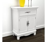 vidaXL Armoire avec 2 portes et 1 tiroir Bois Blanc