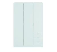 Armoire avec 3 portes et 3 tiroirs coloris Blanc en mélamine - Dim: 180 x 121 x 52 cm