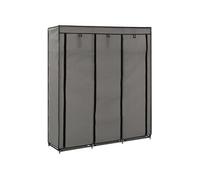 Armoire avec Compartiments et Barres Noir Tissu Garde-robe Etagère vidaXL