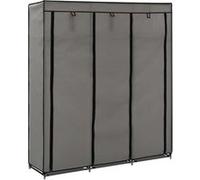 vidaXL Penderie 150 x 45 x 175 cm Tissu gris Montage facile Design contemporain