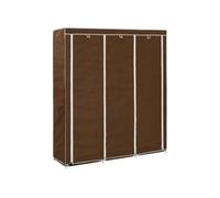Armoire avec Compartiments et Barres Noir Tissu Garde-robe Etagère vidaXL