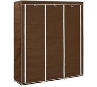 Armoire avec compartiments et barres Marron 150x45x175 cm Tissu Brun G