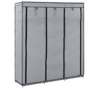 Armoire avec Compartiments et Barres Noir Tissu Garde-robe Etagère vidaXL