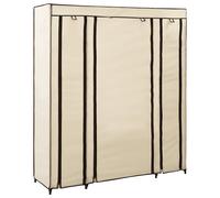 Armoire avec Compartiments et Tiges Gris Tissu Garde-robes Chambre vidaXL