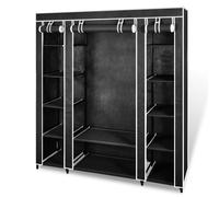 vidaXL Armoire avec compartiments et tiges 45 x 150 x 176 cm Noir