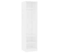 Armoire avec Design Anti-Chute & Étagères Réglables Blanche 50x50x200 cm Bois Ingénieré