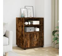 vidaXL Armoire de classement chêne Sonoma 60x48x81 cm Bois d'ingénierie à roulettes