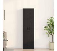 vidaXL Armoire avec étagère et porte Bois d'ingénierie Moderne Blanche 55x25x189 cm