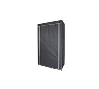 - Armoire avec housse en tissu - 100 x H. 170 cm - Noir