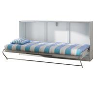 Armoire avec lit pliant intégré Roger cm 212x40x113h graphite blanc