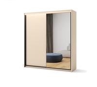 Armoire avec miroir 200 cm beige- STELLA