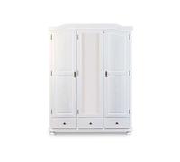Inter Link Armoire Izi 3 portes 3 tiroirs Bois 198 cm Blanc
