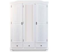 Inter Link Armoire Izi 3 portes 3 tiroirs Bois 198 cm Blanc