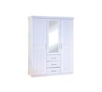 Armoire 3 Portes & 3 Tiroirs "Angel" 190cm Blanc