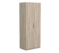 Demeyere Kronberg Oak Armoire avec Penderie 2 Portes 1 Niche Moderne - Coloris Chêne Kronberg-79, Bois d'ingénierie, Gris, 79,4 x 51,1 x 203 cm