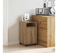 Armoire avec roues chêne artisanal 33x38x60cm bois d ingénierie Marron G