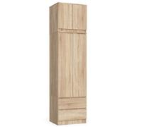 Armoire avec surmeuble AKORD STAR Chêne Sonoma 60 cm 2 portes 2 tiroirs façade Chêne Sonoma 3 étagères 60x51x234 cm