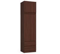 Armoire avec surmeuble AKORD STAR Wengé 60 cm 2 portes 2 tiroirs façade Wengé 3 étagères 60x51x234 cm
