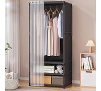 Armoire avec tiroir indépendant, assemblage facile et design amovible, nizer à vêtements élégant, options multicolores (noir, une rangée)