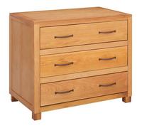 Armoire avec tiroirs en bois d'ingénierie - vidaXL - Marron - 80x50x70 cm - 3 tiroirs - Dispositif anti-basculement