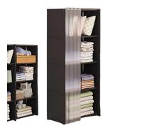 Armoire - Baroni Home Armoire en tissu pliable | pliable | grande capacité, design robuste pour chambre, appartement, hauteur 155 cm / 125 cm cinq couches)