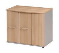 Armoire base Jazz H 71 cm 1 porte battante 2 portes pliantes hêtre ambré