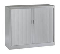 Armoire basse à rideaux monoblocs Generic 100 x 120 cm alu-alu