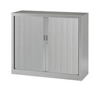 Armoire basse à rideaux monoblocs Generic 100 x 120 cm alu-alu
