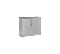 Armoire basse à rideaux monoblocs generic 100 x 120 cm alu-alu - aluminium -