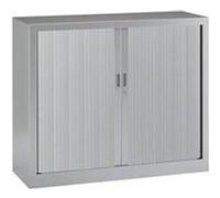 Armoire basse à rideaux monoblocs Generic 100 x 120 cm alu-alu